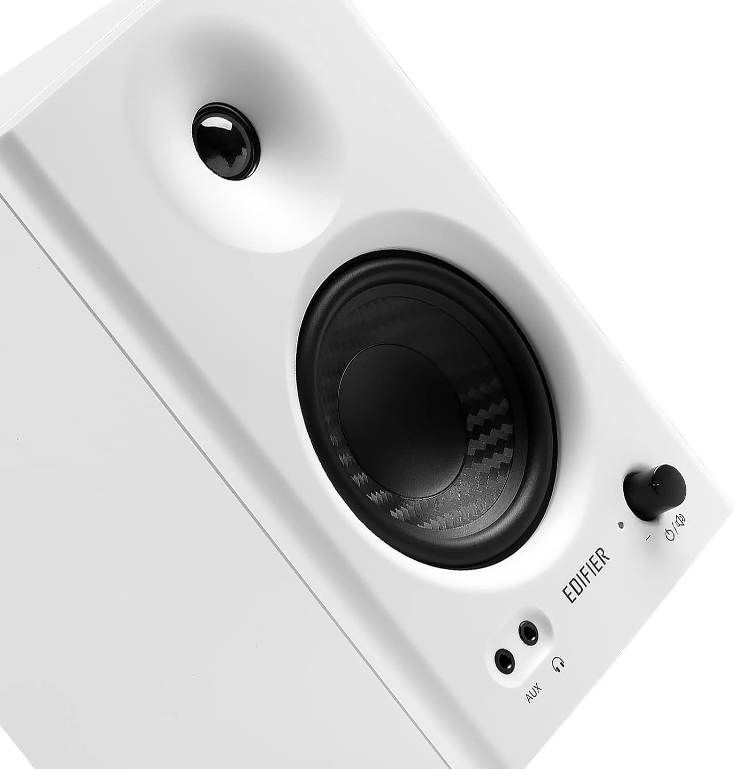 MR4 Powered Studio Monitor Speakers, 4" Active Near-Field Monitor Speaker - White (Pair)